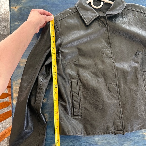 PRESTON & YORK Black Leather Button Up Jacket 🥀 Medium - Picture 10 of 10